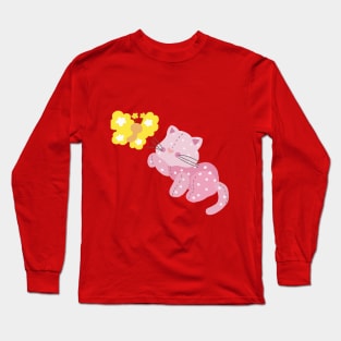 Cat and Butterfly Long Sleeve T-Shirt